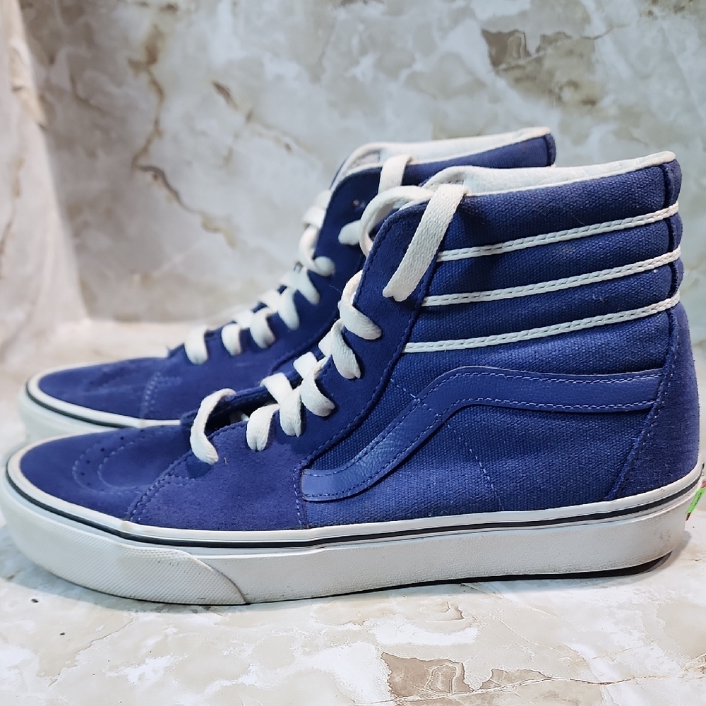 Vans Hi Blue White Stripe Old Skool Era Slip-on M Sz 8 / W Sz 9.5